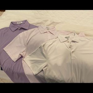 Bundle of 3 Peter Millar golf shirts like new